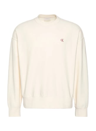 Calvin Klein Jeans Beyaz Erkek Sweatshirt LV04RC277GF7J Beyaz Sweatshirt