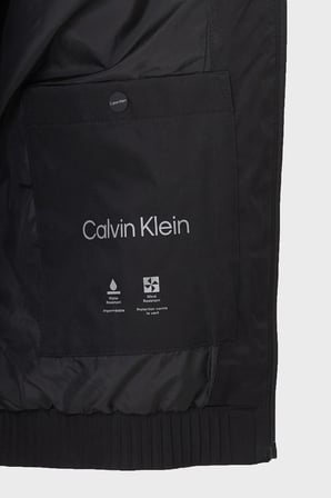 Calvin Klein Logolu Regular Fit Dik Yaka Mont LV04LF515GUB1 Erkek MONT LV04LF515G UB1 SİYAH