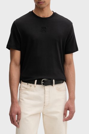 Calvin Klein Logolu % 100 Pamuk Regular Fit T Shirt LV04LF243GUB1 Erkek T SHİRT LV04LF243G UB1 SİYAH