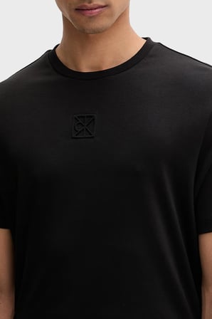 Calvin Klein Logolu % 100 Pamuk Regular Fit T Shirt LV04LF243GUB1 Erkek T SHİRT LV04LF243G UB1 SİYAH