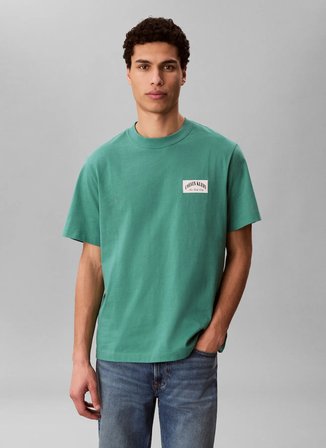 Calvin Klein Jeans Yeşil Erkek T-Shirt LV04RF294GVFL Yeşil T-Shirt