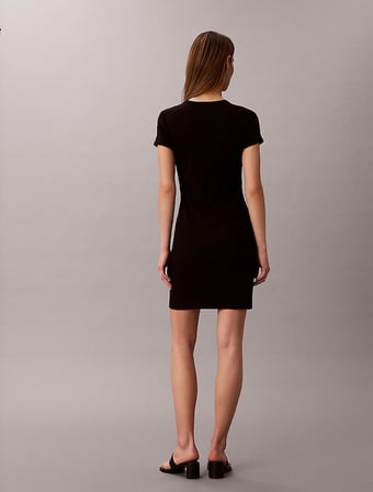 CALVIN KLEIN Kadın Marka Logolu Günlük Kullanıma Uygun SİYAH Elbise LV047F241G UB1