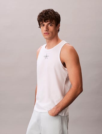 CALVIN KLEIN Erkek Marka Logolu Günlük Kullanıma Uygun Beyaz T-Shirt LV04RF850G YAF