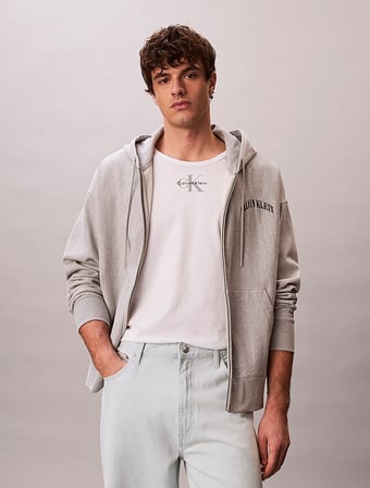 CALVIN KLEIN Erkek Marka Logolu Günlük Kullanıma Uygun Beyaz T-Shirt LV04RF850G YAF