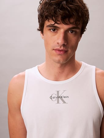 CALVIN KLEIN Erkek Marka Logolu Günlük Kullanıma Uygun Beyaz T-Shirt LV04RF850G YAF