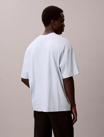 Calvin Klein LV04LE200GCIQ Ss Rlxd Premium Interlock Emblem Erkek Tişört