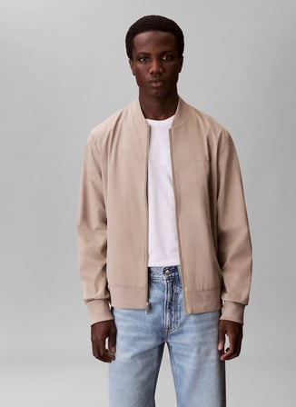 Calvin Klein Bej Erkek Bomber Ceket LV040FM512RAK_LS MATTE BOMBER JACK