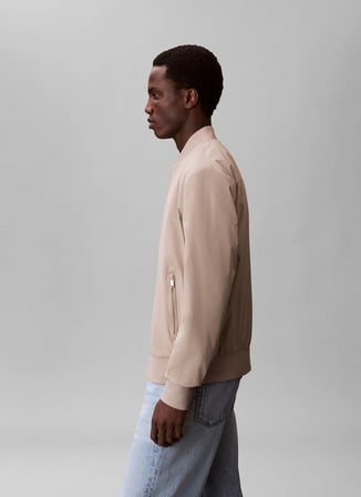 Calvin Klein Bej Erkek Bomber Ceket LV040FM512RAK_LS MATTE BOMBER JACK