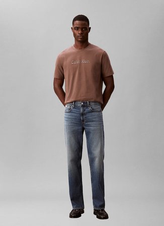 Calvin Klein Kahve Erkek Logo Baskılı T-Shirt LV04LF813G9O9_20S EU WHOLESALE SPOR