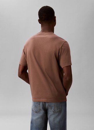 Calvin Klein Kahve Erkek Logo Baskılı T-Shirt LV04LF813G9O9_20S EU WHOLESALE SPOR