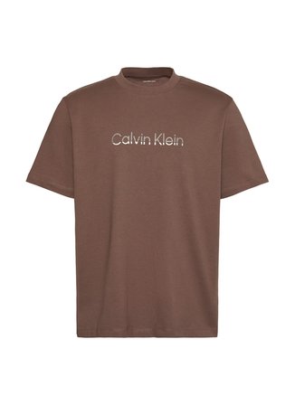 Calvin Klein Kahve Erkek Logo Baskılı T-Shirt LV04LF813G9O9_20S EU WHOLESALE SPOR