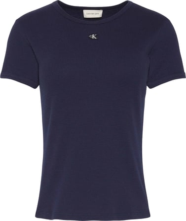 CALVIN KLEIN Kadın Marka Logolu Günlük Kullanıma Uygun Lacivert T-Shirt LV047F233G 9EI