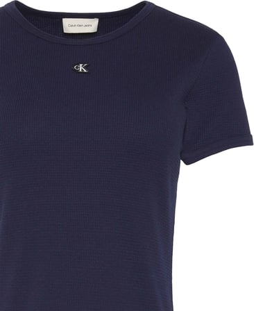 CALVIN KLEIN Kadın Marka Logolu Günlük Kullanıma Uygun Lacivert T-Shirt LV047F233G 9EI