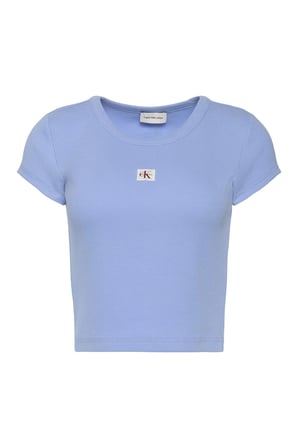 Kadın Woven Label Baby T-shirt