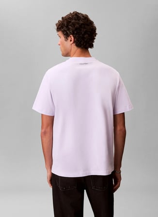 Calvin Klein Jeans Lila Erkek Standart Baskılı T-Shirt LV04RF822G3OQ Lila T-Shirt