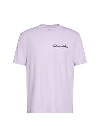Calvin Klein Jeans Lila Erkek Standart Baskılı T-Shirt LV04RF822G3OQ Lila T-Shirt