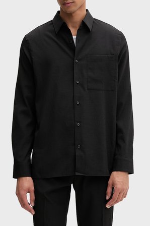 Calvin Klein Regular Fit Göğüs Cepli Gömlek LV04LF108GUB1 Erkek GÖMLEK LV04LF108G UB1 SİYAH