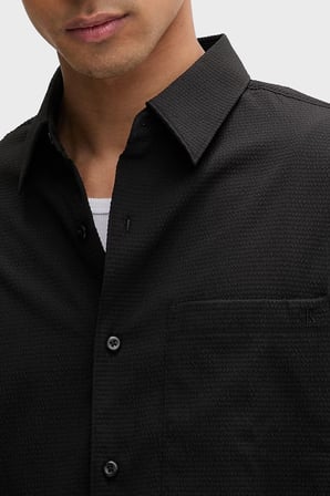 Calvin Klein Regular Fit Göğüs Cepli Gömlek LV04LF108GUB1 Erkek GÖMLEK LV04LF108G UB1 SİYAH