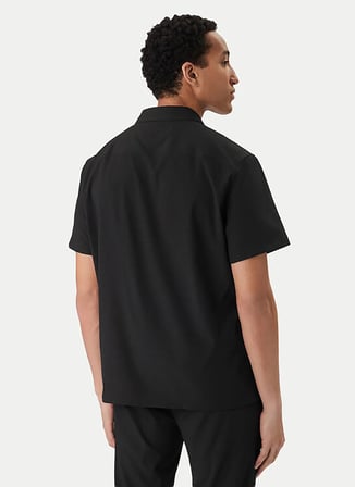 Calvin Klein Siyah Erkek Gömlek LV04LF109GUB1_SS SOLID SEERSUCKER C
