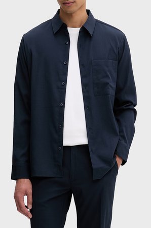 Calvin Klein Regular Fit Göğüs Cepli Gömlek LV04LF108GCEF Erkek GÖMLEK LV04LF108G CEF LACİVERT