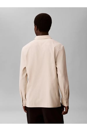 LS SOLID SEERSUCKER, 2JX Erkek Krem Gömlek