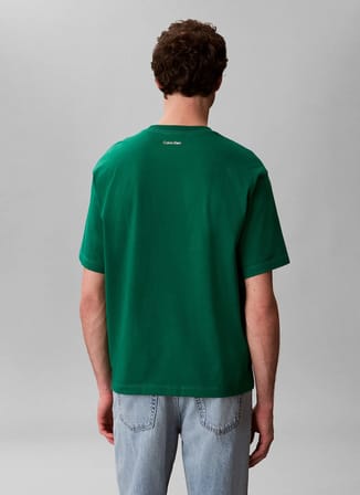 Calvin Klein Jeans Yeşil Erkek Standart Baskılı T-Shirt LV04RF823GL4G Yeşil T-Shirt