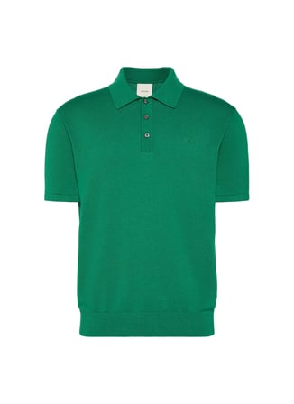 Calvin Klein Yeşil Erkek Logo Baskılı Kazak LV04LC326GL4G_SS SUPIMA COTTON POLO