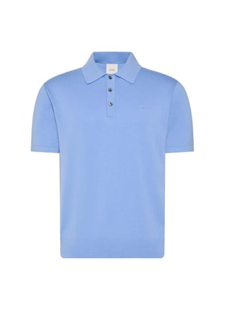 Calvin Klein Mavi Erkek Logo Baskılı Kazak LV04LC326GC32_SS SUPIMA COTTON POLO