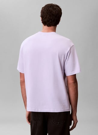 Calvin Klein Jeans Lila Erkek Standart Baskılı T-Shirt LV04RF819G3OQ Lila T-Shirt