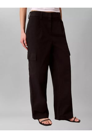 Kadın Casual Ewaist Pamuklu Kargo Pantolon