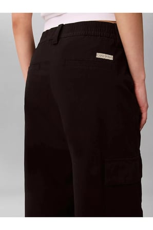 Kadın Casual Ewaist Pamuklu Kargo Pantolon