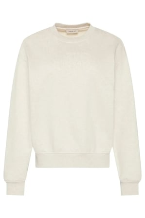 LS EMBOSSED MONOLOGO, P4P, XXS Krem Kadın Sweatshirt
