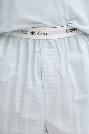 Calvin Klein Erkek Mavi Uzun Kollu Tişört Pantolon Pijama Takımı LV00NM2953 