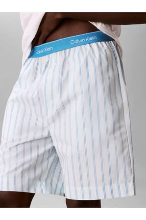 SS POPLIN SHORT SET Mavi Erkek Pijama Takımı