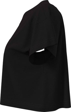 CALVIN KLEIN Kadın Marka Logolu Pamuklu Bisiklet Yakalı Nem Emici Kumaşlı Şık Görünümlü Günlük Kullanıma Uygun Siyah T-Shirt LV00QS7656 UB1