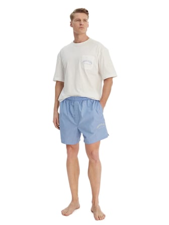 Calvin Klein Erkek Beyaz Şortlu Pijama Takımı LV00NM3016