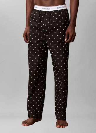 Calvin Klein Siyah Erkek Normal Fit Logo Baskılı Eşofman Altı LV00NM2830PCS