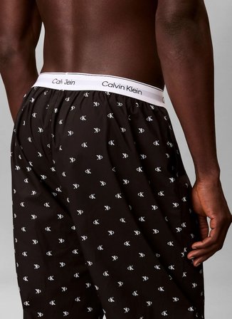 Calvin Klein Siyah Erkek Normal Fit Logo Baskılı Eşofman Altı LV00NM2830PCS