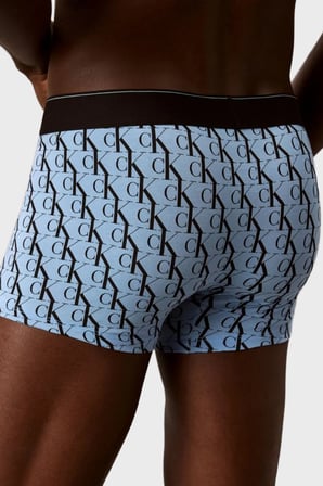 Calvin Klein Pamuklu Logolu 3 Pack Boxer LV00NB447253Q Erkek BOXER LV00NB4472 53Q Siyah-Beyaz-Mavi