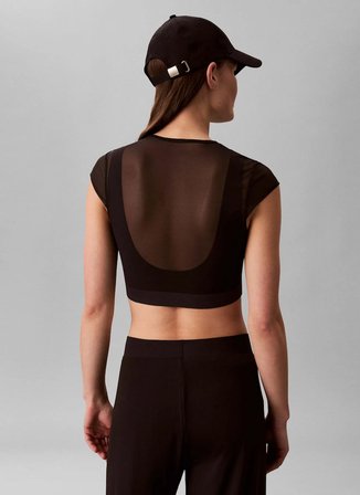 Calvin Klein Siyah Kadın Bluz ICON SPORT SCULPT TOP