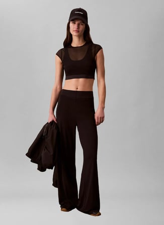 Calvin Klein Siyah Kadın Bluz ICON SPORT SCULPT TOP