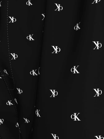 CALVIN KLEIN Erkek Marka Logolu Beyaz Elastik Bantlı Siyah-Beyaz  Logolu Pijama LV00NM2831 PCS