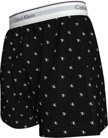 CALVIN KLEIN Erkek Marka Logolu Beyaz Elastik Bantlı Siyah-Beyaz  Logolu Pijama LV00NM2831 PCS