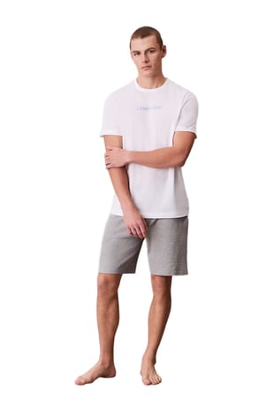 Calvin Klein Erkek Beyaz Yuvarlak Yaka T-Shirt 000NM2748E