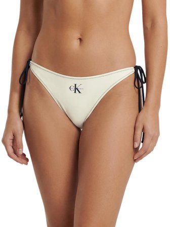 Calvin Klein Kadın Beyaz Yan Bağlamalı Hipster Bikini Altı LV00Q61215
