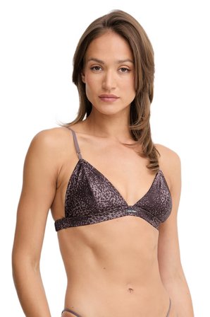 Calvin Klein Kadın Kahverengi Signature Satin Bra LV00QF8392