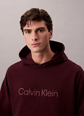Calvin Klein Bisiklet Yaka Kırmızı Erkek Sweatshırt LV14LD229GGR9_LS STANDARD LOGO PREM