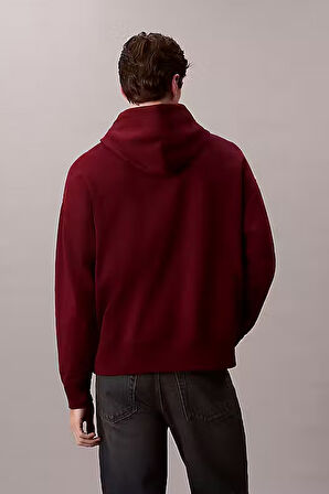 Erkek Regular Fit Premium Terry Kapüşonlu Sweatshirt - Bordo | S