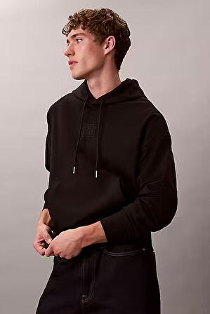 Erkek Regular Fit Premium Terry Kapüşonlu Sweatshirt - Siyah | 2XL