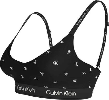 CALVIN KLEIN Kadın Marka Logolu Günlük Kullanıma Uygun Siyah-Beyaz  Logolu Sütyen LV00QF8504 PCS
